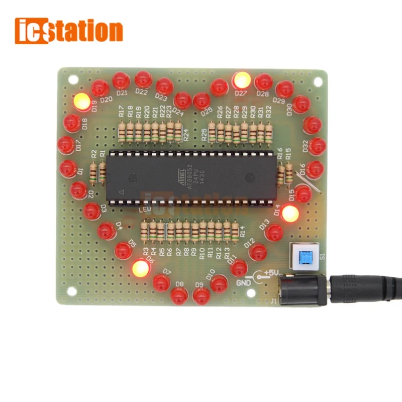 Heart-Shaped RGB LED DIY Kit - Image 4