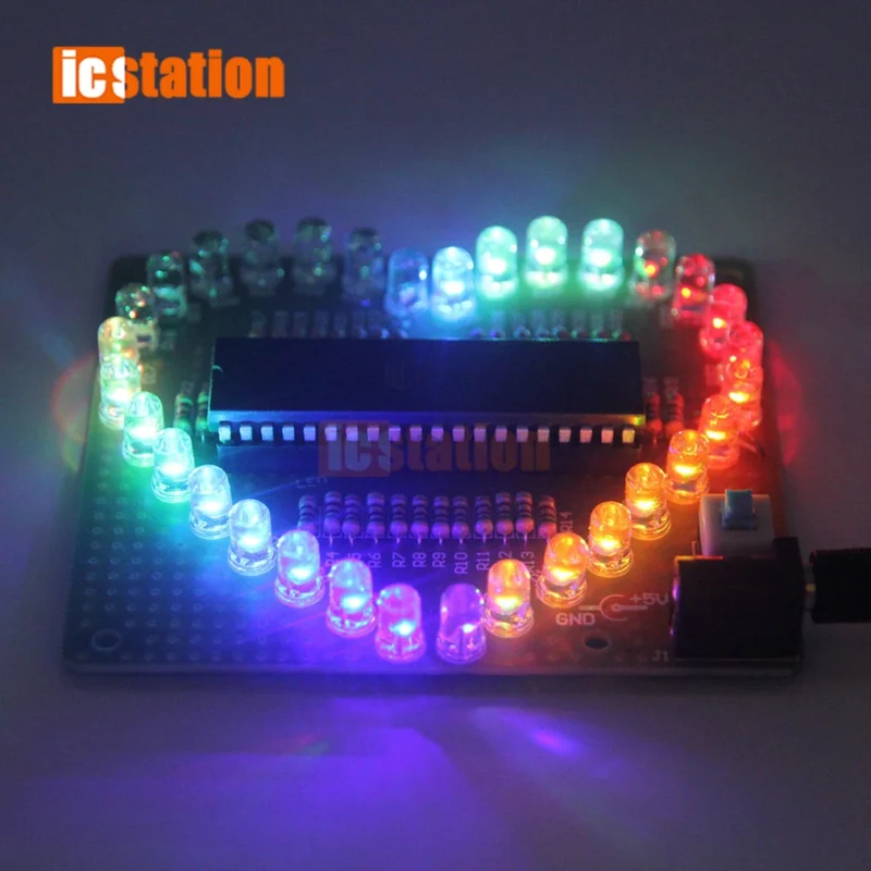 Heart-Shaped RGB LED DIY Kit