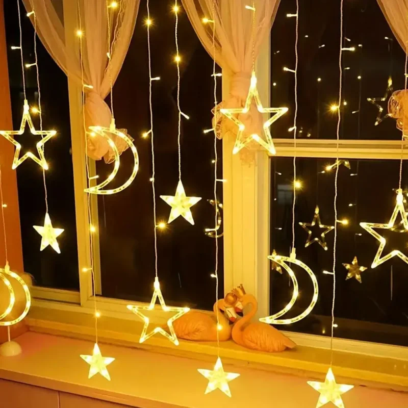 3.5m Star Moon LED Curtain Light - Image 3