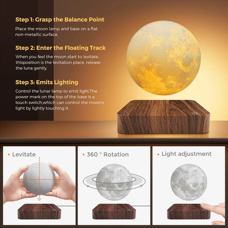 Levitating Moon Table Lamp - Image 6