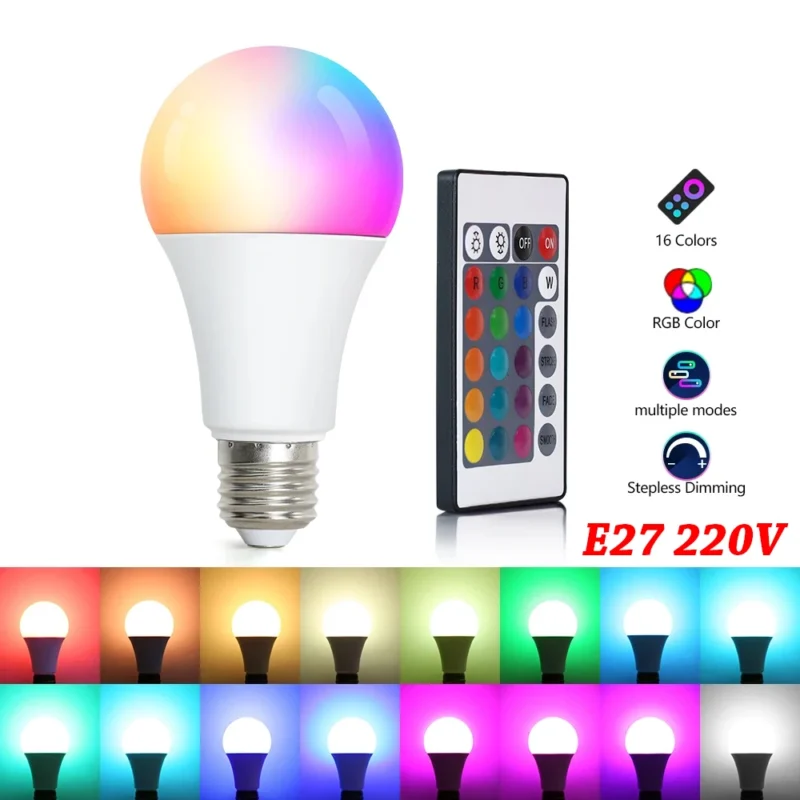 E27 RGB LED Bulb