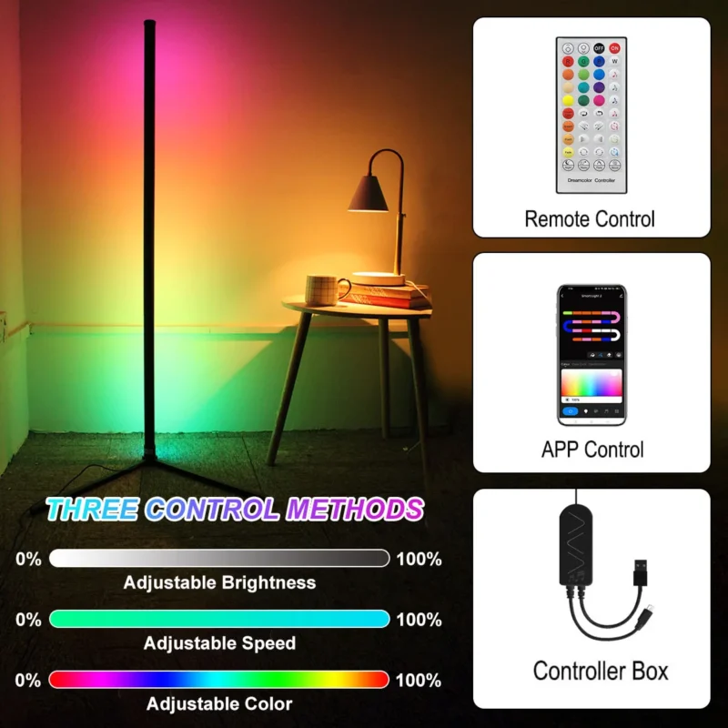 160cm Smart RGB Floor Lamp - Image 5