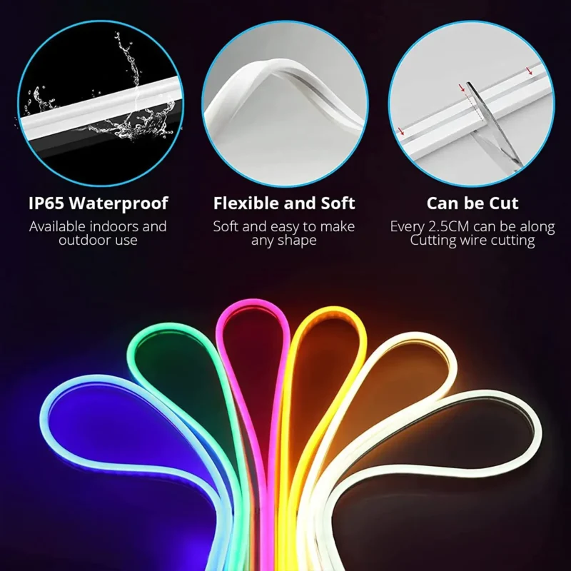 10M/5M RGB WiFi Neon LED Strip - Image 4