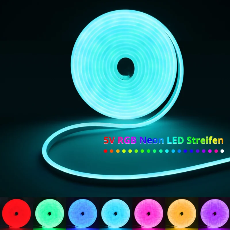 USB RGB 5V Neon LED Strip - Image 3