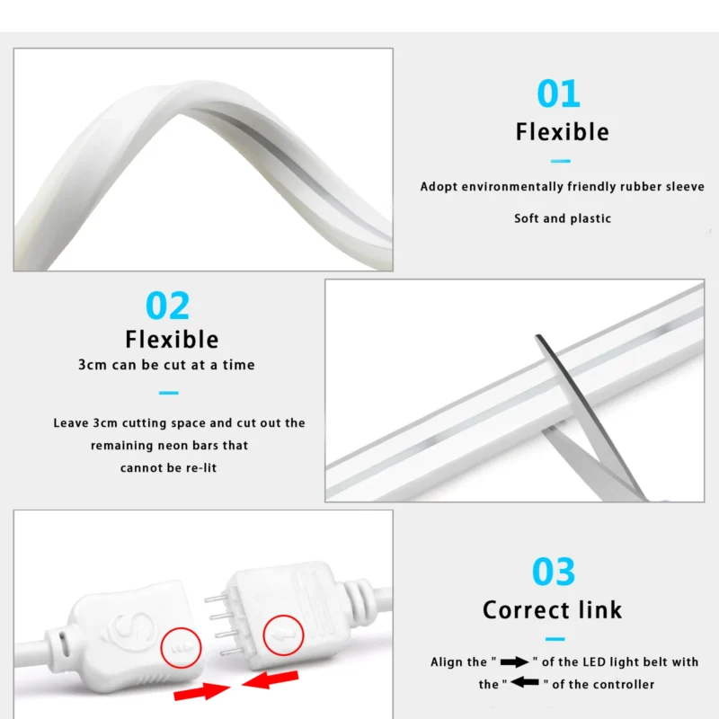 USB RGB 5V Neon LED Strip - Image 2