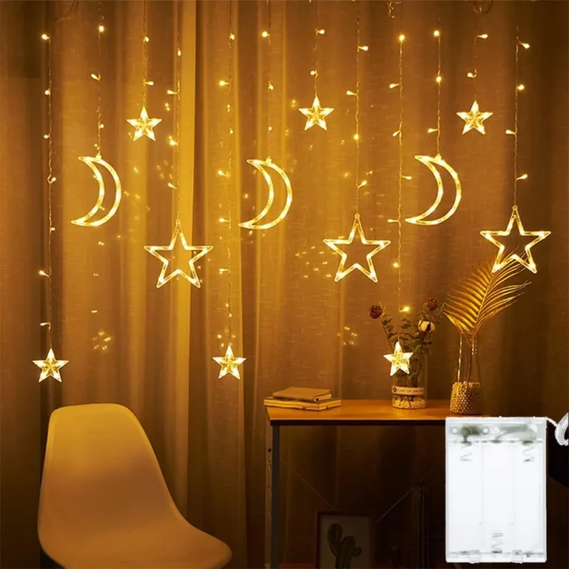 3.5m Star Moon LED Curtain Light